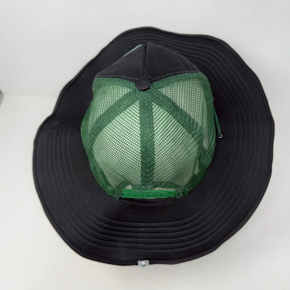 Cowbucker Hawaii Rainbow Warriors Mens Sun Hat Black Green Mesh Snapback‎ Bucker